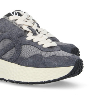 NO NAME Sneakers Carter Jogger in pelle blu-grigio