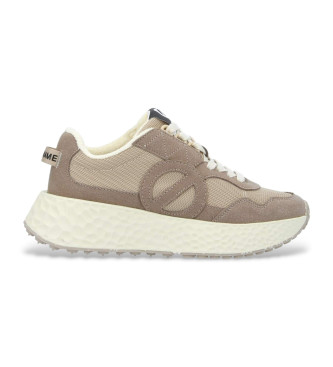 NO NAME Sneaker Carter Jogger in pelle color tortora