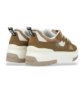 NO NAME Sneaker Nollie in pelle color tortora