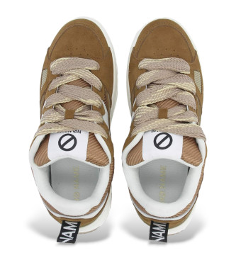 NO NAME Sneaker Nollie in pelle color tortora