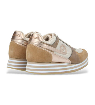 NO NAME Parko Jogger beige suede trainers