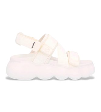 NO NAME Sandali beige con cinturini a forma di gong