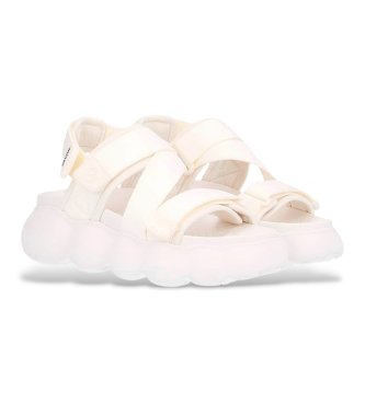 NO NAME Sandali beige con cinturini a forma di gong