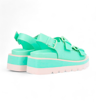 NO NAME July Buckle Soft green sandals