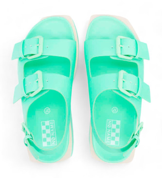 NO NAME July Buckle Soft green sandals