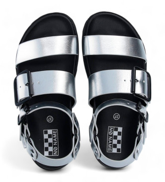 NO NAME June Ankle Galaxie silver sandals