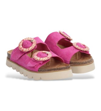 NO NAME Sandalias de Piel Sandy Slap rosa