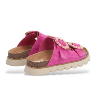 NO NAME Sandalias de Piel Sandy Slap rosa