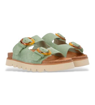 NO NAME Sandalias de Piel Sandy Slap verde