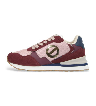 NO NAME Tova Runner maroon leather trainers