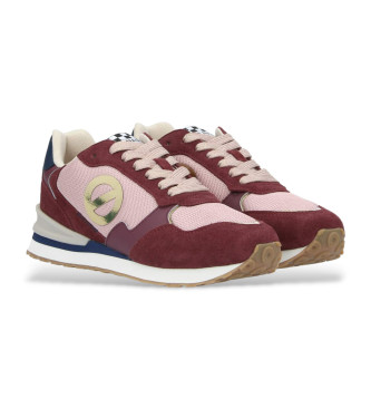 NO NAME Tova Runner maroon leather trainers