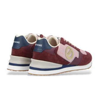 NO NAME Tova Runner maroon leather trainers