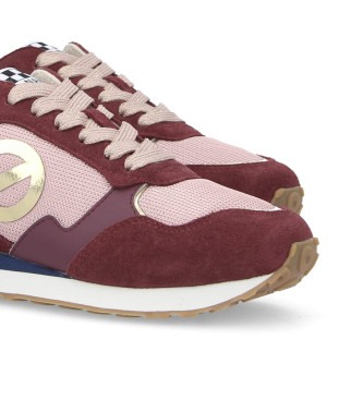 NO NAME Tova Runner maroon leather trainers