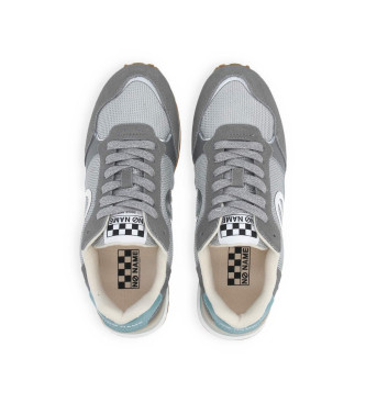 NO NAME Sneaker Tova Runner in pelle grigia