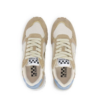 NO NAME Tova Runner beige leren sportschoenen