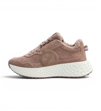 NO NAME Baskets en cuir Carter Jogger Cocoon marron