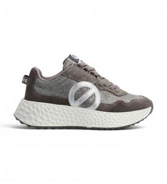 NO NAME Baskets en Cuir Carter Jogger Velisa Crystal gris