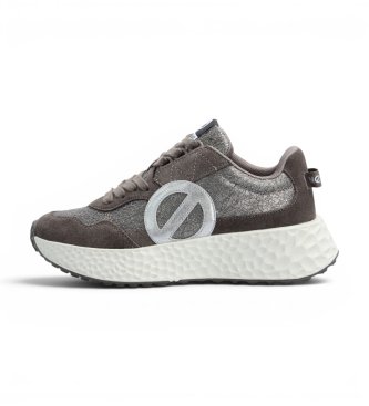 NO NAME Baskets en Cuir Carter Jogger Velisa Crystal gris