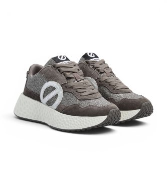 NO NAME Baskets en Cuir Carter Jogger Velisa Crystal gris