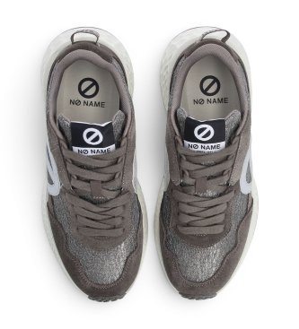 NO NAME Baskets en Cuir Carter Jogger Velisa Crystal gris