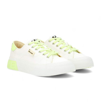 NO NAME Reset canvas trainers white, lime