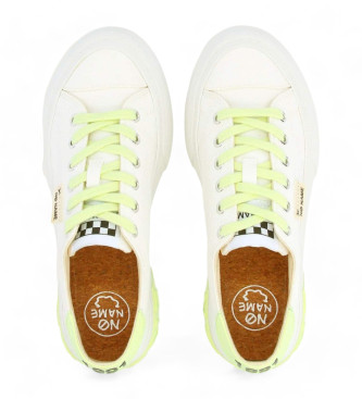 NO NAME Reset canvas sportschoenen wit, lime