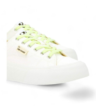 NO NAME Resetta le sneakers in tela bianche, lime