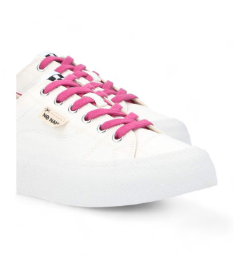 NO NAME Ripristina scarpe da ginnastica in tela bianche, rosa