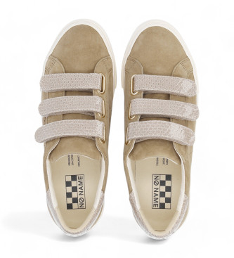 NO NAME Beige Arcade Leren Sneakers