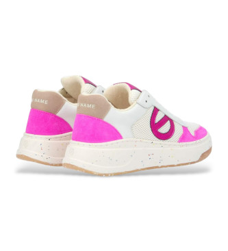 NO NAME Zapatillas de piel Bridget blanco, rosa