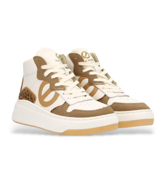 NO NAME Bridget Mid beige leather trainers