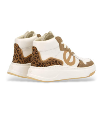 NO NAME Sneaker Bridget Mid in pelle beige