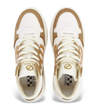 NO NAME Bridget Mid beige leather trainers