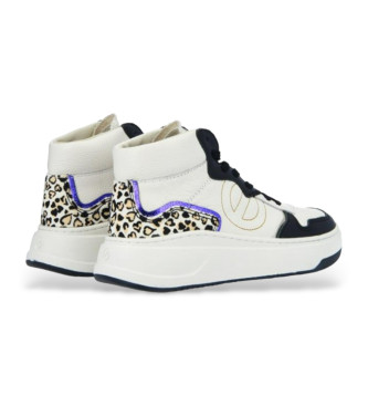 NO NAME Sneaker Bridget Mid in pelle bianca