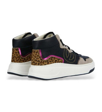 NO NAME Sneakers Bridget Mid in pelle nere,marroni