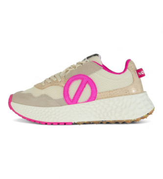 NO NAME Carter Jogger leather trainers beige, pink