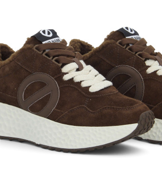 NO NAME Baskets en cuir Carter Jogger Cocoon marron