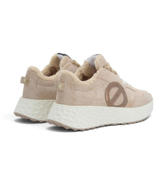 NO NAME Baskets en Cuir Carter Jogger Crystal Cocoon nude