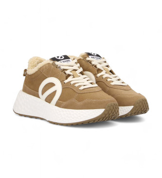 NO NAME Baskets Carter Jogger W en cuir marron