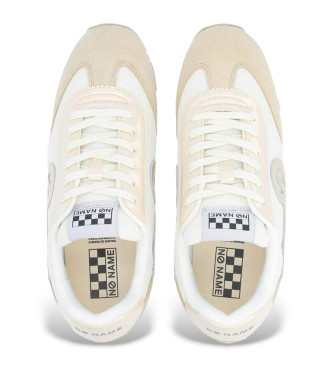 NO NAME City Run beige leather trainers