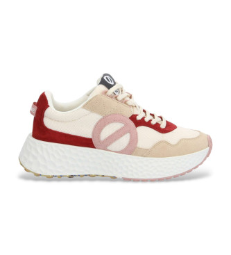 NO NAME Jogger W Lederturnschuhe beige, kastanienbraun