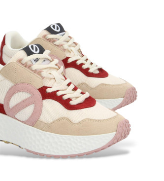 NO NAME Jogger W leather trainers beige, maroon