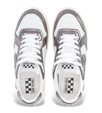 NO NAME Zapatillas de piel Kelly blanco, plateado