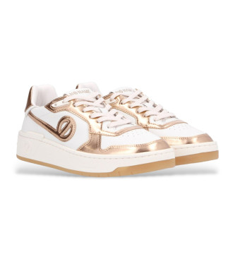 NO NAME Kelly leather trainers white, pink 