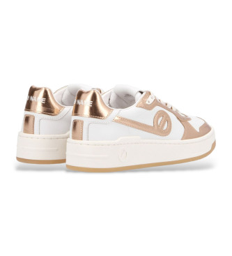 NO NAME Kelly leather trainers white, pink 