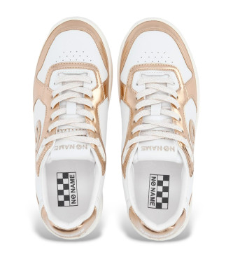 NO NAME Kelly leather trainers white, pink 