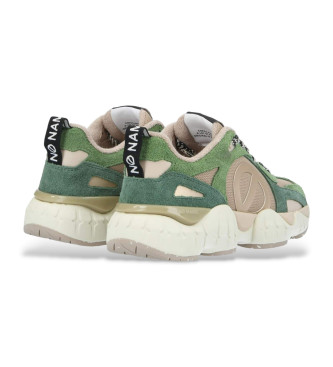 NO NAME Zapatillas de piel Krazee Runner verde
