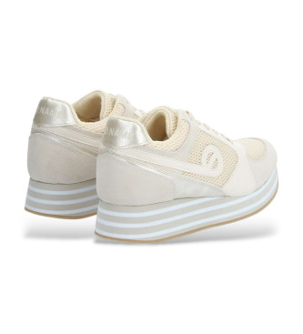 NO NAME Parko Jogger - Baskets en cuir beige