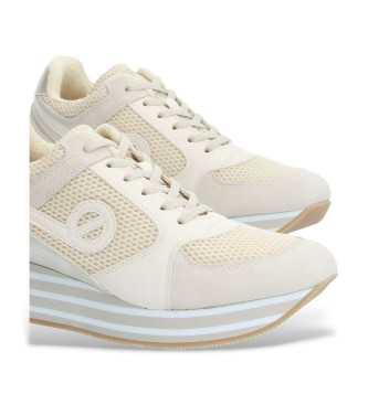 NO NAME Parko Jogger - Baskets en cuir beige