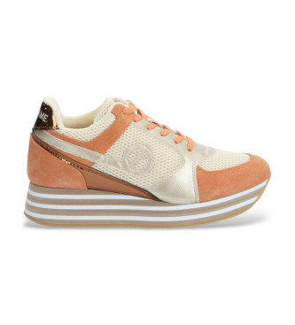 NO NAME Parko Jogger orange Leder Turnschuhe